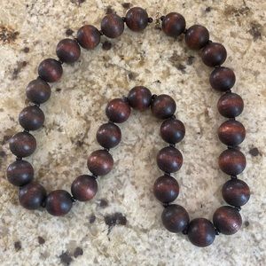 Wooden bead necklace